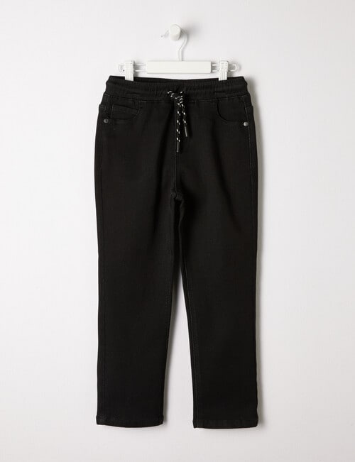 Mac & Ellie Knit Denim Jogger, Washed Black product photo
