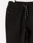 Mac & Ellie Knit Denim Jogger, Washed Black product photo View 03 S
