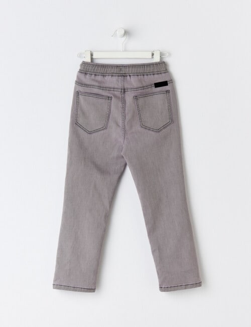 Mac & Ellie Knit Denim Jogger Washed, Grey product photo View 02 L