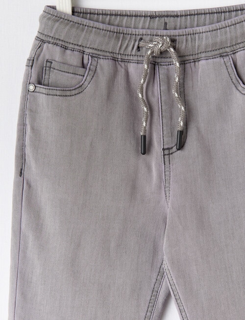 Mac & Ellie Knit Denim Jogger Washed, Grey product photo View 03 L