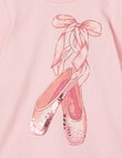Mac & Ellie Ballerina Slippers Long Sleeve Tee, Dusty Pink product photo View 02 S