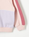 Mac & Ellie Colourblock Pull on Hoodie, Dusty Pink product photo View 04 S