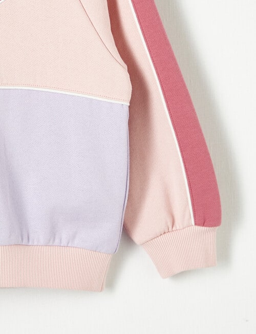 Mac & Ellie Colourblock Pull on Hoodie, Dusty Pink product photo View 04 L