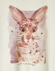 Mac & Ellie Watercolour Bunny Sweatshirt, Vanilla product photo View 02 S
