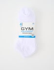 Gym Equipment Cushion Sole Sneaker Sock, 4-Pack, White product photo View 02 S