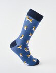 Mazzoni Viscose Bamboo-Blend Dog Dress Sock, Blue product photo