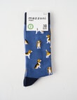 Mazzoni Viscose Bamboo-Blend Dog Dress Sock, Blue product photo View 02 S