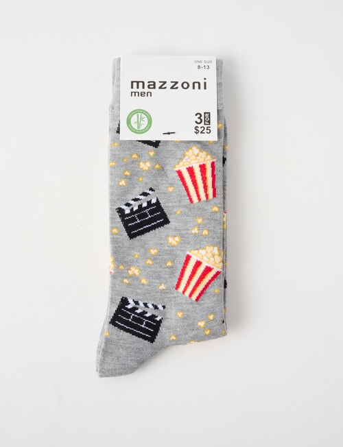 Mazzoni Popcorn Viscose Bamboo-Blend Dress Sock, Grey Marle product photo View 02 L
