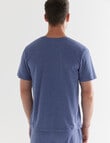 Mazzoni Soft Touch Cotton Lyocell T-Shirt, Navy Marle product photo View 02 S