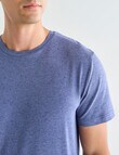 Mazzoni Soft Touch Cotton Lyocell T-Shirt, Navy Marle product photo View 04 S