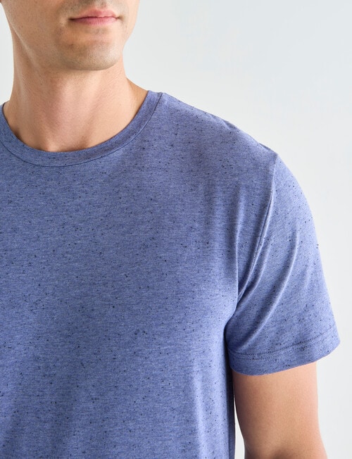 Mazzoni Soft Touch Cotton Lyocell T-Shirt, Navy Marle product photo View 04 L
