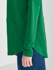 North South Merino Hooded Jumper, Bright Green product photo View 04 S