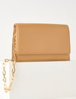 Whistle Accessories Foldover Chain Crossbody Bag, Tan product photo View 02 S