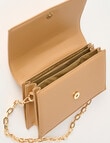 Whistle Accessories Foldover Chain Crossbody Bag, Tan product photo View 07 S