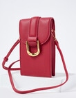 Boston + Bailey Molten D-Ring Detail Phone Crossbody Bag, Cranberry product photo View 03 S