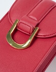 Boston + Bailey Molten D-Ring Detail Phone Crossbody Bag, Cranberry product photo View 05 S