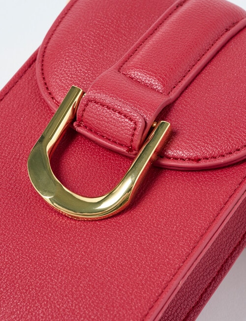 Boston + Bailey Molten D-Ring Detail Phone Crossbody Bag, Cranberry product photo View 05 L