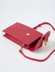 Boston + Bailey Molten D-Ring Detail Phone Crossbody Bag, Cranberry product photo View 06 S