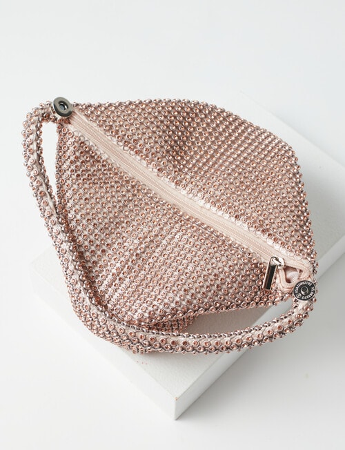 Harlow Wrist Handle Evening Bag, Champagne product photo View 05 L