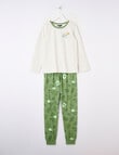Sleep Squad Tacos Everyday Knit Long Pyjama, 8-16, Green product photo