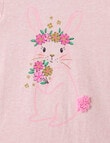 Mac & Ellie Bunny Long Sleeve Tee, Pink Marle product photo View 02 S