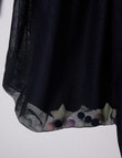 Mac & Ellie Butterfly Long Sleeve Tulle Pompom Dress, Cerise & Navy product photo View 03 S