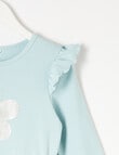 Mac & Ellie Long Sleeve Rib Tulle Dress, Seafoam product photo View 03 S