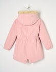 Mac & Ellie Faux Fur Hooded Parka, Dusty Pink product photo View 02 S