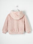 Mac & Ellie Faux Fur Hooded Jacket, Dusty Pink product photo View 02 S
