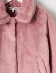 Mac & Ellie Faux Fur Coat, Ballerina Pink product photo View 02 S