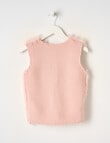 Mac & Ellie Knit Faux Fur Vest, Dusty Pink product photo View 02 S