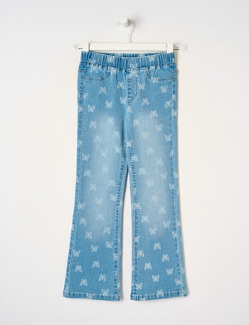 Mac & Ellie Flare Jegging Butterfly, Light Blue product photo