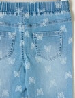 Mac & Ellie Flare Jegging Butterfly, Light Blue product photo View 02 S