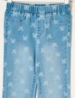 Mac & Ellie Flare Jegging Butterfly, Light Blue product photo View 03 S
