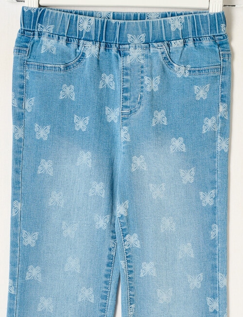 Mac & Ellie Flare Jegging Butterfly, Light Blue product photo View 03 L