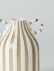 M&Co Lola Vase, Stripe, 15cm, Oat product photo View 03 S