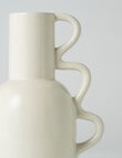 M&Co Lola Vase, 25cm, Chalk product photo View 03 S
