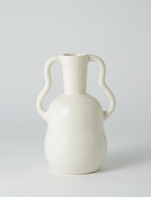 M&Co Lola Vase, 25.5cm, Chalk product photo