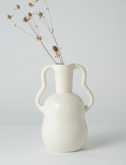 M&Co Lola Vase, 25.5cm, Chalk product photo View 04 L