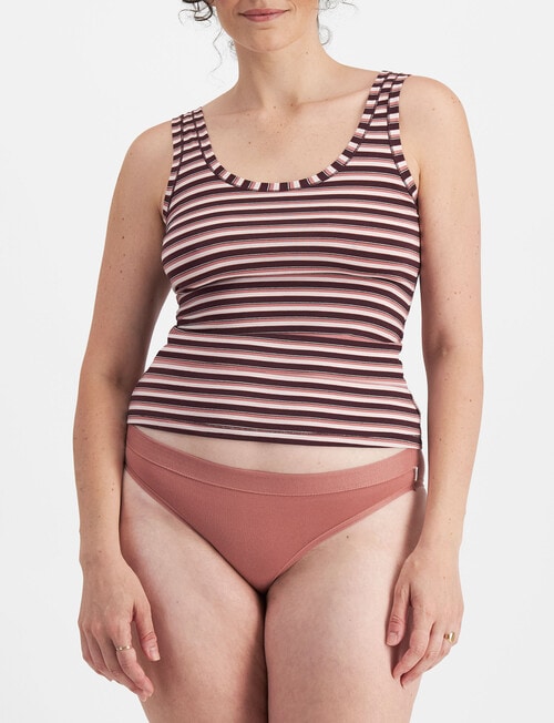 Jockey Woman Comfort Classics Hi Cut Brief, 2-Pack, Cophagen Stripe Pink, 10-16 product photo View 04 L