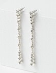 Harlow Sparkle Stone Drop Earrings, Imitation Silver product photo
