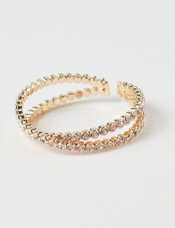 Harlow Sparkle Crossover Cuff Bracelet, Gold product photo