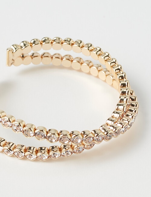Harlow Sparkle Crossover Cuff Bracelet, Gold product photo View 03 L