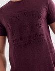 Tarnish Vintage Embossed New York Tee, Red Marle product photo View 04 S