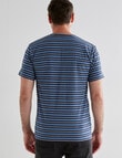 Chisel Stripes Ultimate Crew Tee, Navy product photo View 02 S