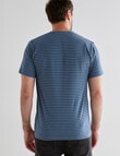 Chisel Stripes Ultimate Crew Tee, Denim product photo View 02 S
