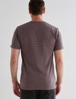 Chisel Stripes Ultimate Crew Tee, Charcoal Marle product photo View 02 S