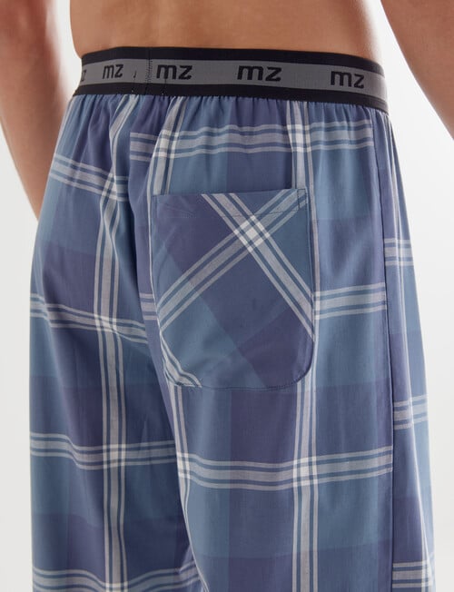 Mazzoni Short Sleeve Tee & Check Pant PJ Set, Blue product photo View 03 L