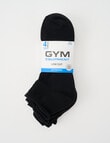 Gym Equipment Low-Cut Tab-Top Sock, 4-Pack, Black product photo View 02 S