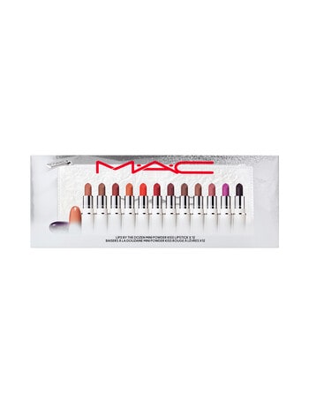MAC Lips By The Dozen Mini Powder Kiss Lipstick, Set of 12 product photo